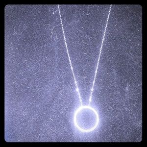 10K Diamond & White Gold Circle of Love Necklace